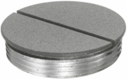 Flush Threaded Plug 1-1/2 Inch Gray Finish, Cast Aluminum