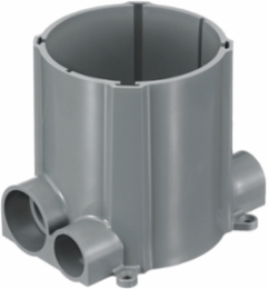 Round PVC Floor Box, 5.58 x 7.08 x 6 Inch, In-Floor Concrete Delivery System
