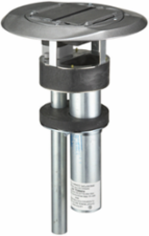 Fire Rated Poke-Through with 3-Unit Hubbell iSTATION Opening, 20A, Gray Finish