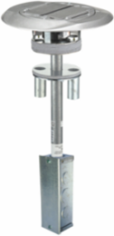 Fire-Rated Poke-Through, 4 Inch, (4) 20A Receptacles, Aluminum Finish