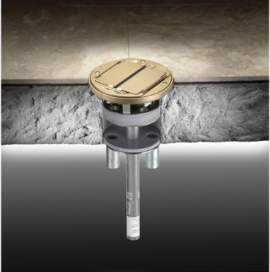 Fire-Rated Poke-Through 4 Inch with (1) 3/4 Inch EMT for Power, Junction Box