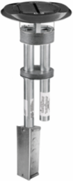 Fire-Rated Poke-Through, 4 Inch Core Hole, Black Finish, Dual Outlets
