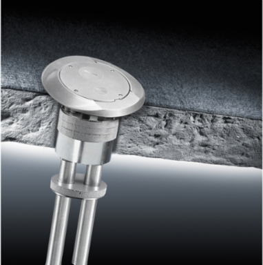 Fire-Rated Poke-Through, 4 Inch Core Hole, Aluminum Construction