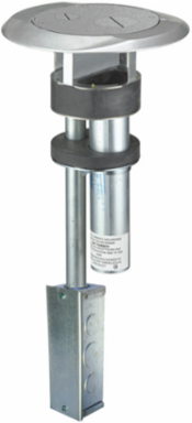 In-Floor Delivery System, Fire-Rated Poke-Through, 9.200 Inch Width, Aluminum