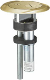Fire-Rated Poke-Through with Brass Cover, 4 Hour Rating, 1-1/2 Inch Hub
