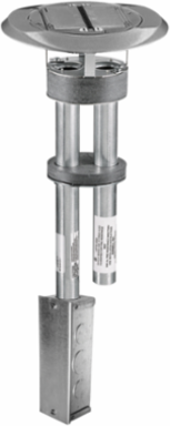 Fire-Rated Poke-Through with Dual Decorator Openings, 4 Inch