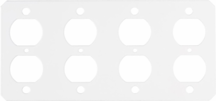 10 Inch Fire-Rated Recessed Sub Plate, 4-Gang with (4) Duplex Openings