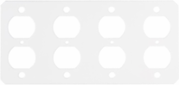 10 Inch Fire-Rated Recessed Sub Plate, 4-Gang with (4) Duplex Openings