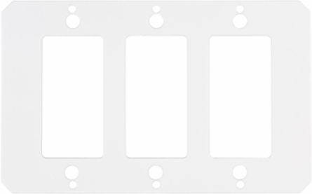 10 Inch Recessed Sub Plate, Center 3-Gang with NEMA Spacing