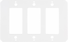 10 Inch Recessed Sub Plate, Center 3-Gang with NEMA Spacing