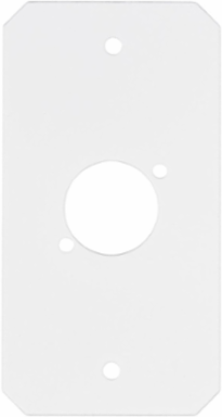 Recessed 10 Inch Center Sub Plate with (1) XLR Opening, White Finish