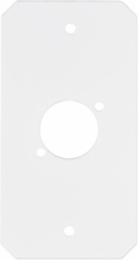 Recessed 10 Inch Center Sub Plate with (1) XLR Opening, White Finish