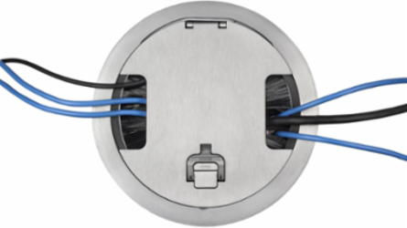 10 Inch Recessed Cover Assembly, Brushed Aluminum, Fire-Rated