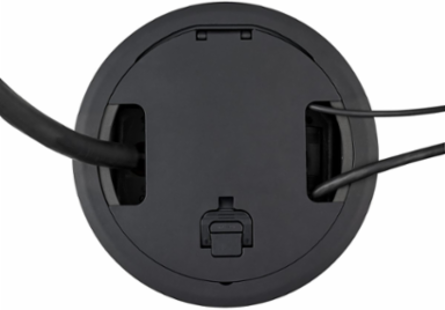 10 Inch Recessed Fire-Rated Poke Through Cover, Black Powder Coat