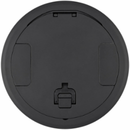 10 Inch Recessed Fire-Rated Poke Through Cover, Black Powder Coat