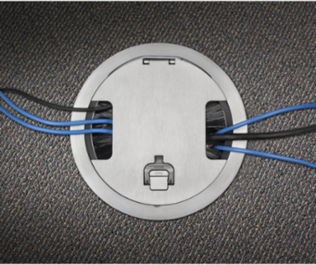 10 Inch Tamper Resistant Brushed Aluminum Recessed Cover Assembly