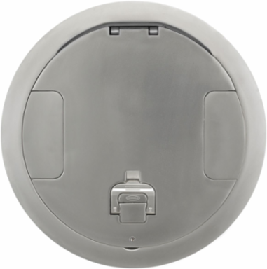 10 Inch Fire-Rated Recessed Poke-Through Cover, Satin Nickel Plated