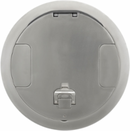 10 Inch Fire-Rated Recessed Poke-Through Cover, Satin Nickel Plated