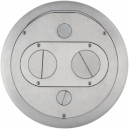 10 Inch Recessed Fire-Rated Furniture Feed Cover Assembly, Brushed Aluminum