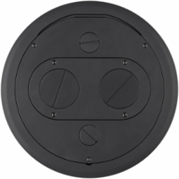 10 Inch Fire-Rated Recessed Furniture Feed Cover, Black Powder Coat