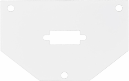 Recessed 10 Inch Fire-Rated Sub Plate, White Finish, (1) VGA/HDMI/DP Opening