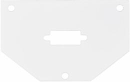 Recessed 10 Inch Fire-Rated Sub Plate, White Finish, (1) VGA/HDMI/DP Opening