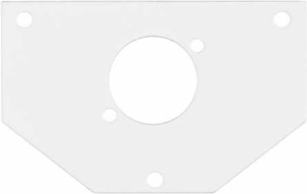 10 Inch Recessed Rated Poke-Through Sub Plate, (1) XLR Opening