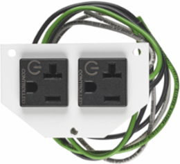 10 Inch Recessed Controlled Duplex Sub Plate with (2) 20A Outlets