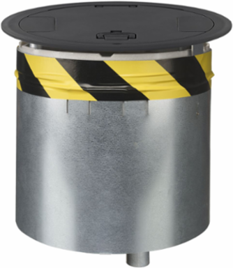 Recessed 10 Inch Fire-Rated Poke-Through Kit with Black Finish