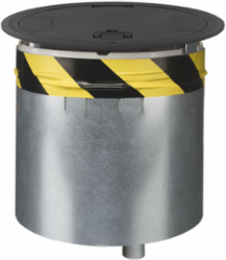 Recessed 10 Inch Fire-Rated Poke-Through Kit with Black Finish