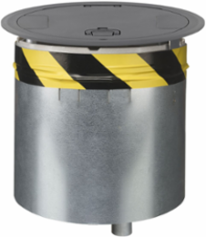 10 Inch Recessed Fire-Rated Poke-Through Kit, Gray Powder Coat Finish