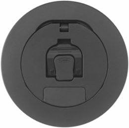 4 Inch Recessed Fire-Rated Poke-Through Cover, Black Powder Coat