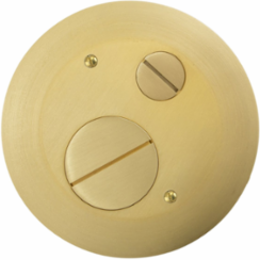 4 Inch Round Furniture Feed Cover with Brushed Brass Finish