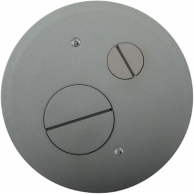4 Inch Round Recessed Floor Box Cover, Gray Powder Coat Finish, Cast Aluminum