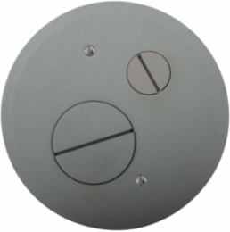 4 Inch Round Recessed Floor Box Cover, Gray Powder Coat Finish, Cast Aluminum