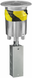 4 Inch Fire-Rated Poke-Through Kit with Brushed Aluminum Cover