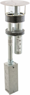 Fire Rated 4 Inch Furniture Feed Poke Through with Brushed Aluminum Cover