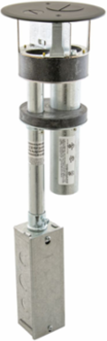 Furniture Feed 4 Inch Fire Rated Poke-Through with (1) 3/4 Inch & (1) 1-1/2 Inch Hubs