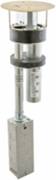 4 Inch Fire-Rated Poke-Through with Brass Plated Cover, Multi-Service Hubs