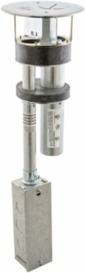 4 Inch Fire-Rated Poke-Through with Satin Nickel Cover