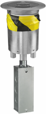 4 Inch Fire-Rated Recessed Poke-Through Kit, Gray Powder Coat Finish