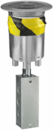 4 Inch Fire-Rated Recessed Poke-Through Kit, Gray Powder Coat Finish