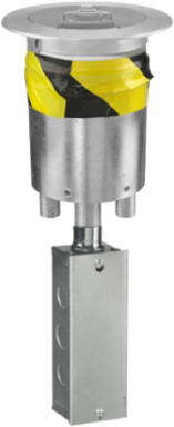 Recessed 4 Inch Quad Fire-Rated Poke-Through Kit with Nickel Cover