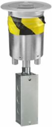 Recessed 4 Inch Quad Fire-Rated Poke-Through Kit with Nickel Cover