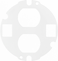 4 Inch Recessed Sub Plate with (1) Duplex and (2) Keystone Openings