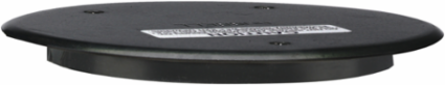 6 Inch Recessed Abandonment Plate - Black Powder Coat, Aluminum Construction