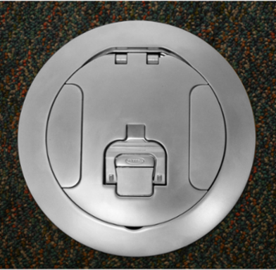 6 Inch Brushed Aluminum Fire Rated Recessed Cover Assembly