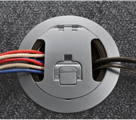 Recessed Cover Assembly 6 Inch Fire-Rated Aluminum Satin Nickel