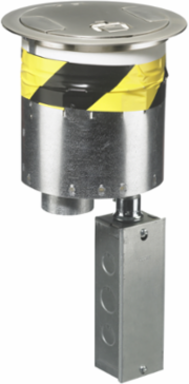 6 Inch Recessed Fire-Rated Poke-Through Kit with (4) 20A Receptacles