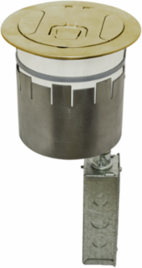 6 Inch Fire-Rated Poke-Through Kit with Brass Plated Cover